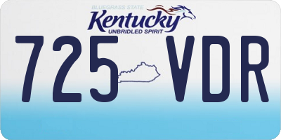 KY license plate 725VDR