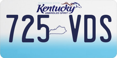 KY license plate 725VDS