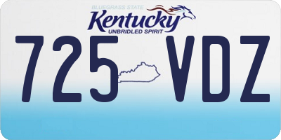 KY license plate 725VDZ