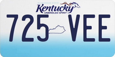 KY license plate 725VEE