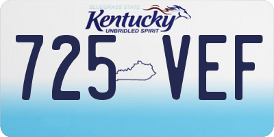 KY license plate 725VEF