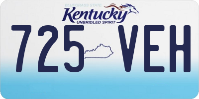 KY license plate 725VEH