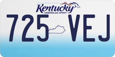 KY license plate 725VEJ