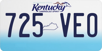 KY license plate 725VEO
