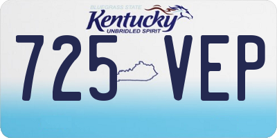 KY license plate 725VEP