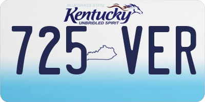 KY license plate 725VER
