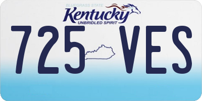 KY license plate 725VES