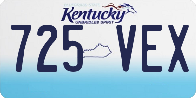 KY license plate 725VEX