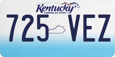 KY license plate 725VEZ
