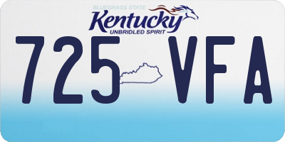 KY license plate 725VFA