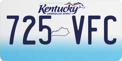 KY license plate 725VFC