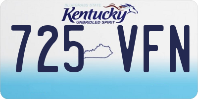 KY license plate 725VFN