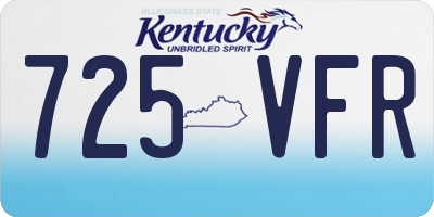 KY license plate 725VFR