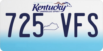KY license plate 725VFS