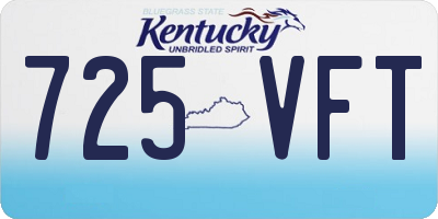 KY license plate 725VFT