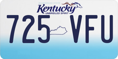 KY license plate 725VFU