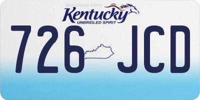 KY license plate 726JCD