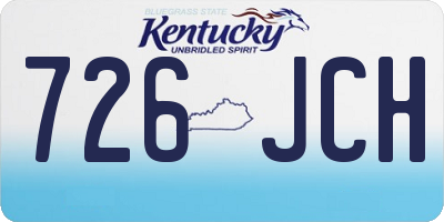 KY license plate 726JCH