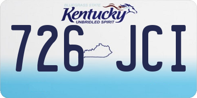 KY license plate 726JCI