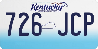 KY license plate 726JCP