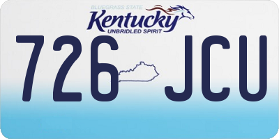KY license plate 726JCU