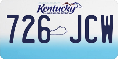 KY license plate 726JCW