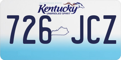 KY license plate 726JCZ
