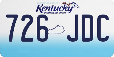 KY license plate 726JDC