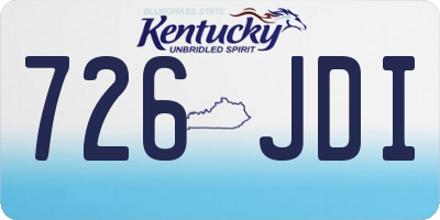 KY license plate 726JDI