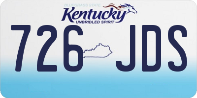 KY license plate 726JDS