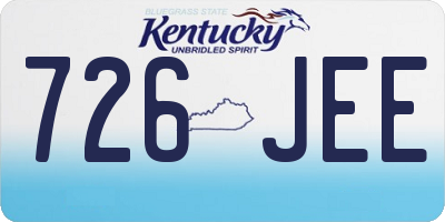 KY license plate 726JEE