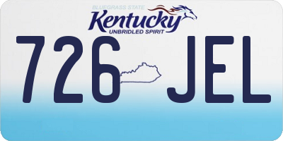 KY license plate 726JEL