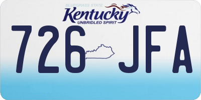 KY license plate 726JFA