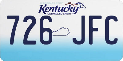 KY license plate 726JFC
