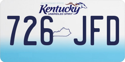 KY license plate 726JFD