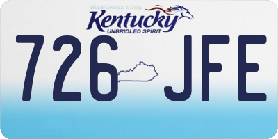 KY license plate 726JFE
