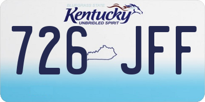 KY license plate 726JFF