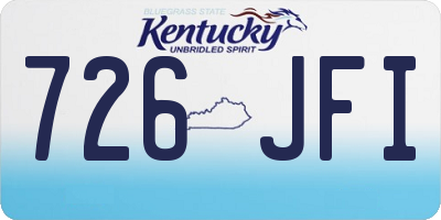 KY license plate 726JFI