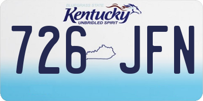 KY license plate 726JFN