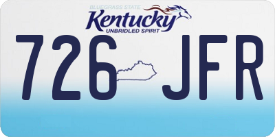 KY license plate 726JFR