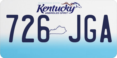 KY license plate 726JGA