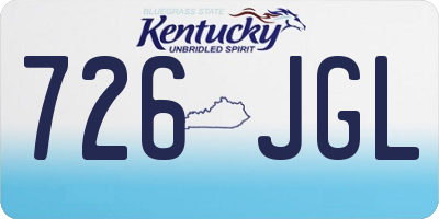 KY license plate 726JGL