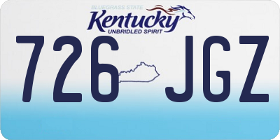 KY license plate 726JGZ