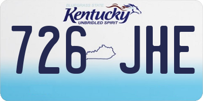 KY license plate 726JHE