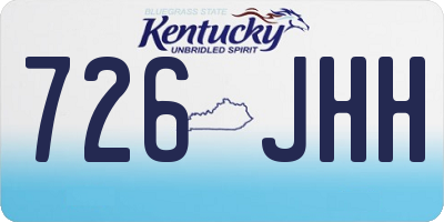 KY license plate 726JHH