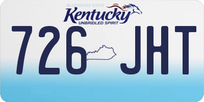 KY license plate 726JHT