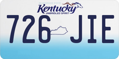 KY license plate 726JIE