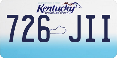 KY license plate 726JII