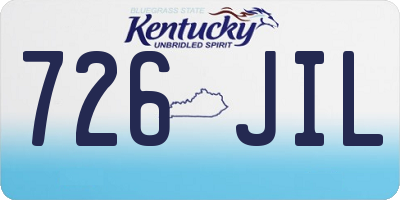 KY license plate 726JIL