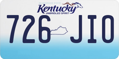 KY license plate 726JIO